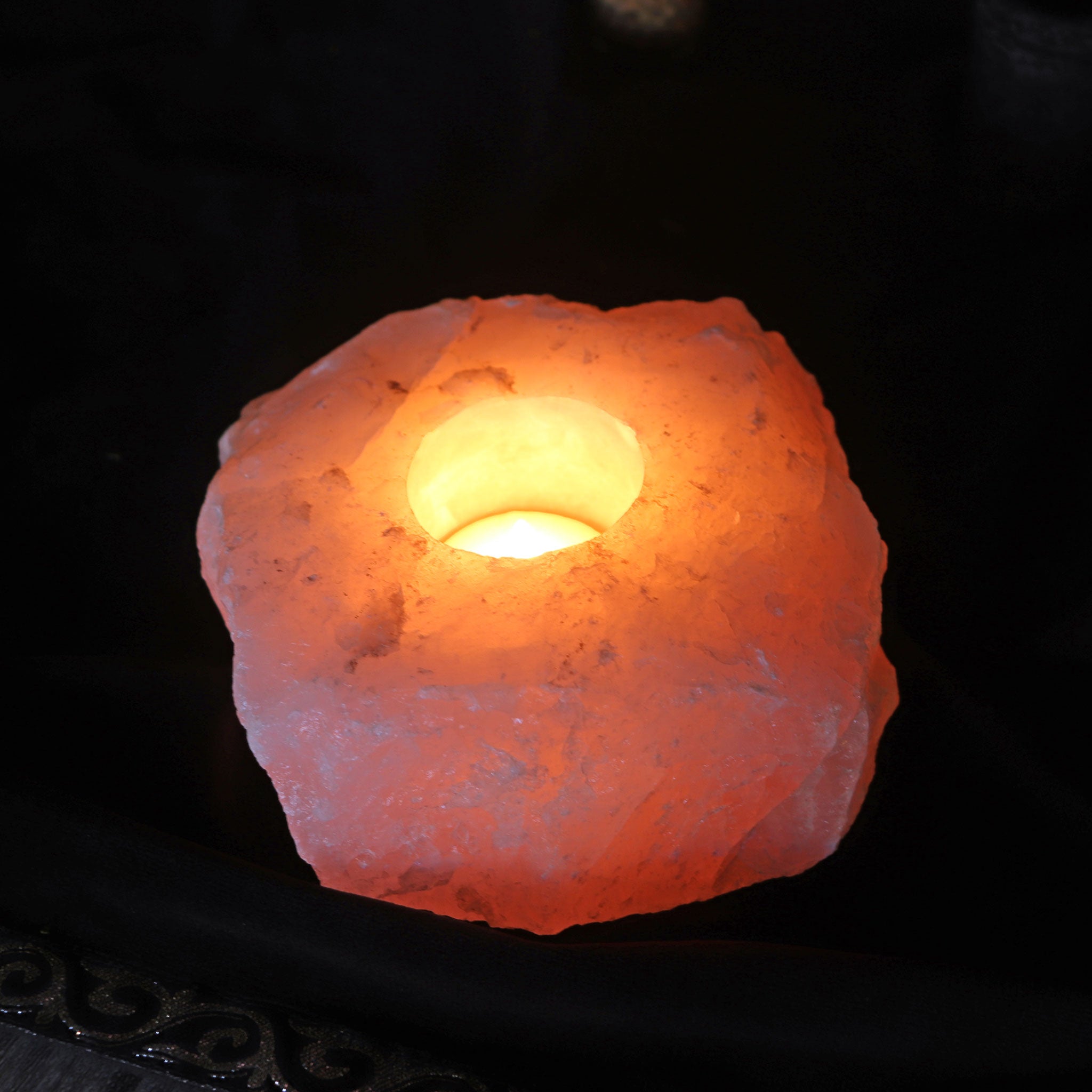 Rose Quartz Candle Holder - 13 Moons