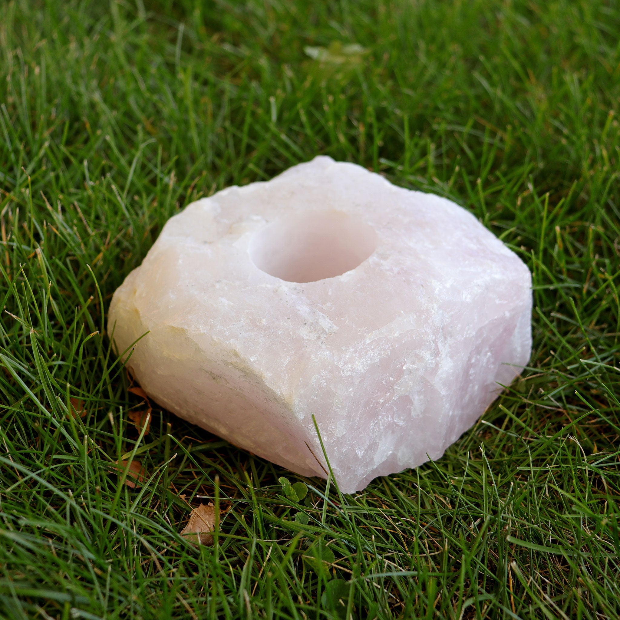 Rose Quartz Candle Holder - 13 Moons