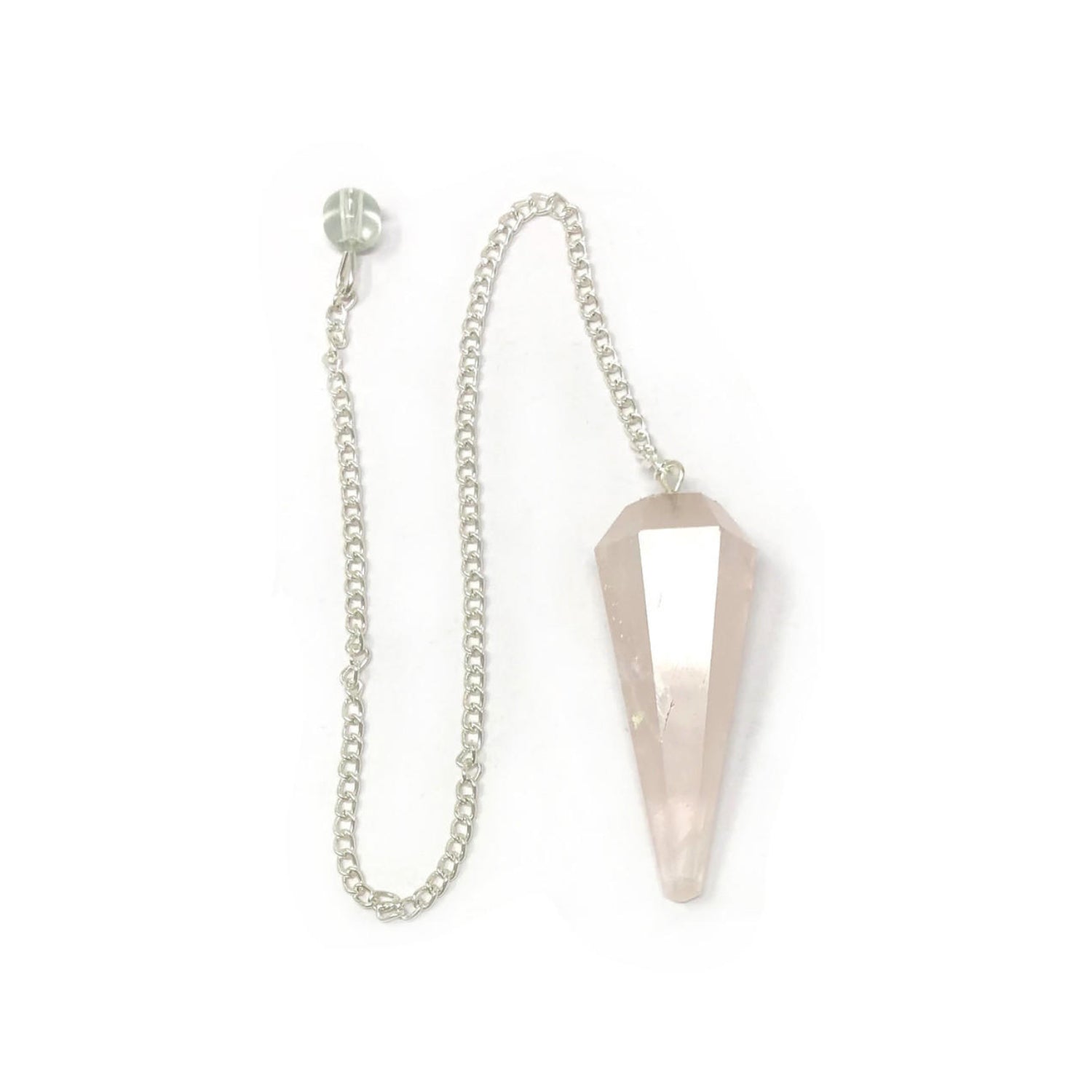 Rose Quartz Faceted Pendulum - 13 Moons