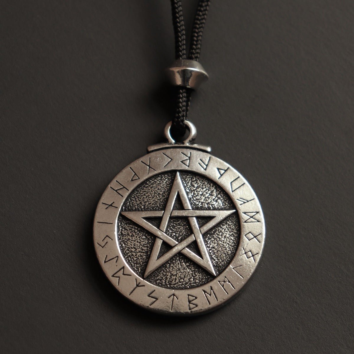 Runic Pentacle Pendant, Large - 13 Moons