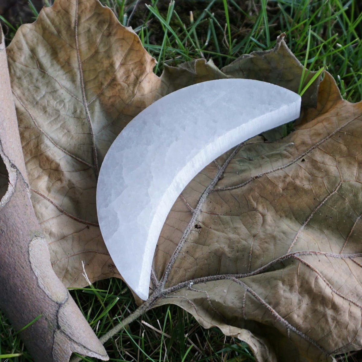 Selenite Crescent Moon - 13 Moons