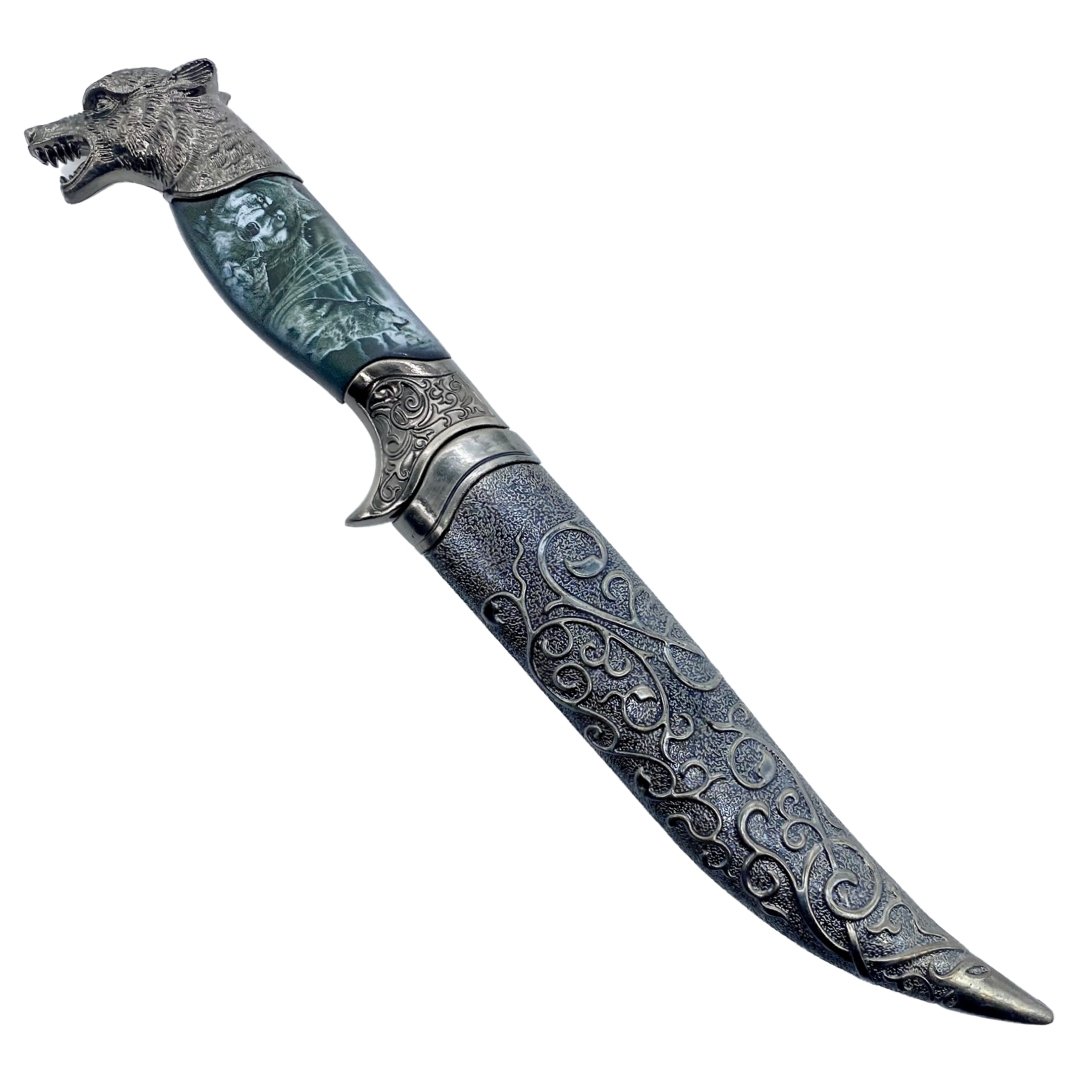 Silver Wolf Athame - 13 Moons