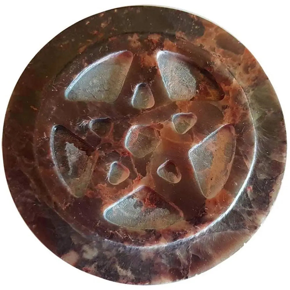 Soapstone Pentacle Altar Tile - 13 Moons