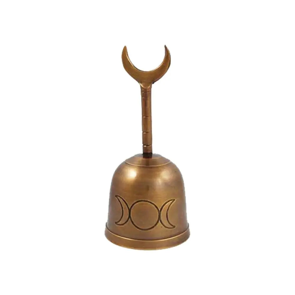 Triple Moon Altar Bell, Bronze - 13 Moons