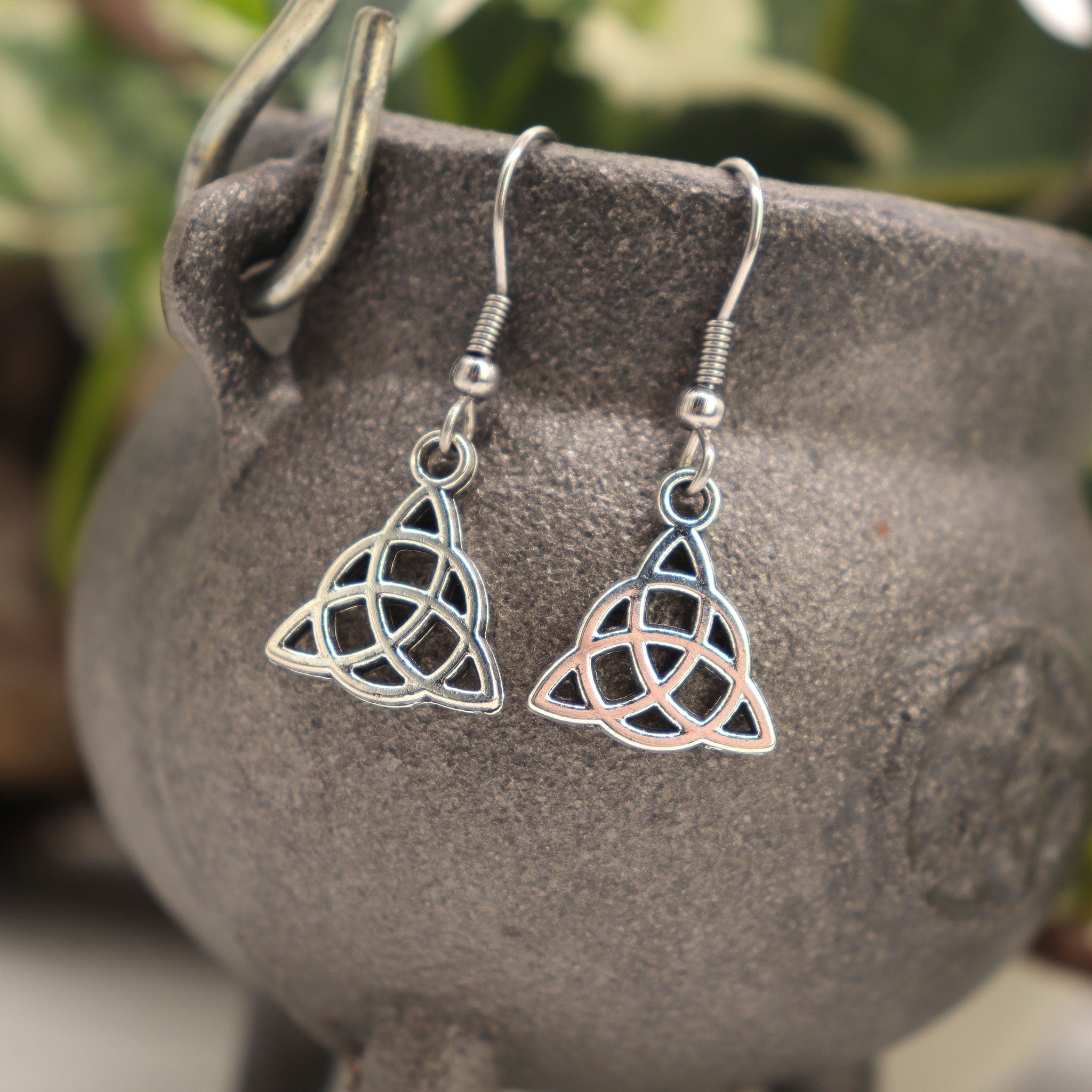 Triquetra Charm Earrings - 13 Moons