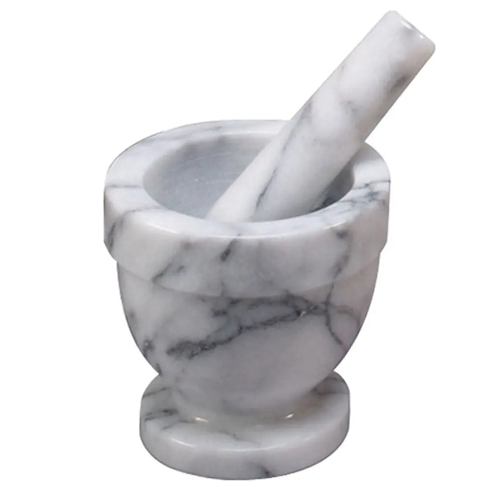 White Marble Mortar Pestle - 13 Moons