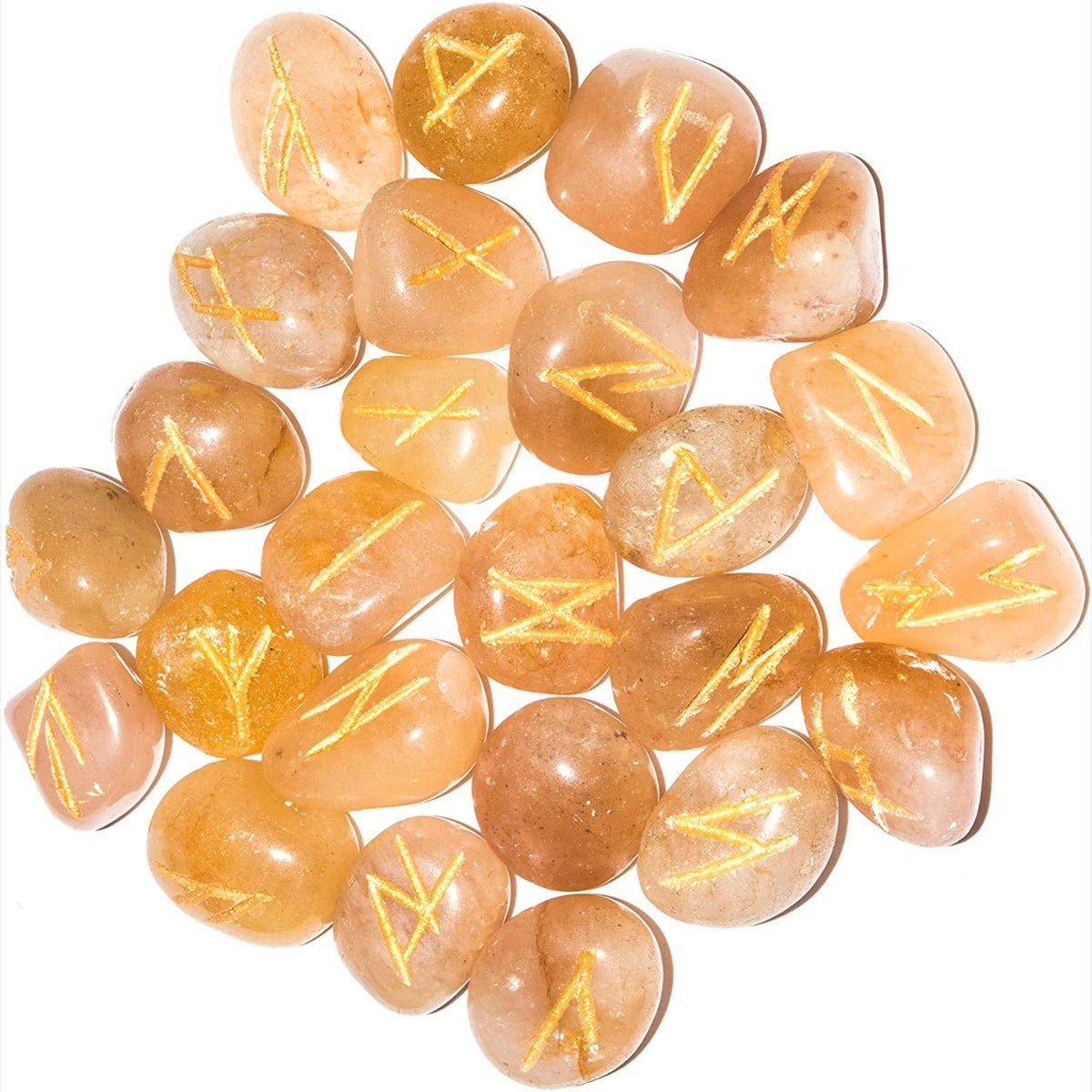 Yellow Aventurine Tumbled Runes - 13 Moons